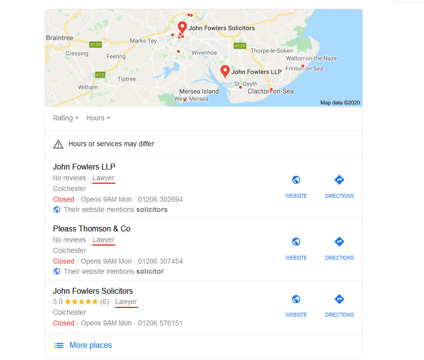 Best Solicitor Google My Business Category