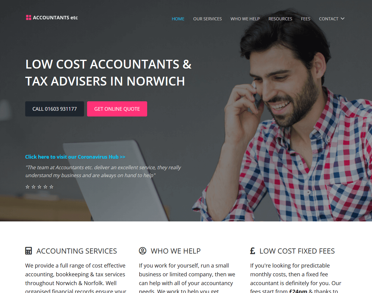 Accounting Website Example 11