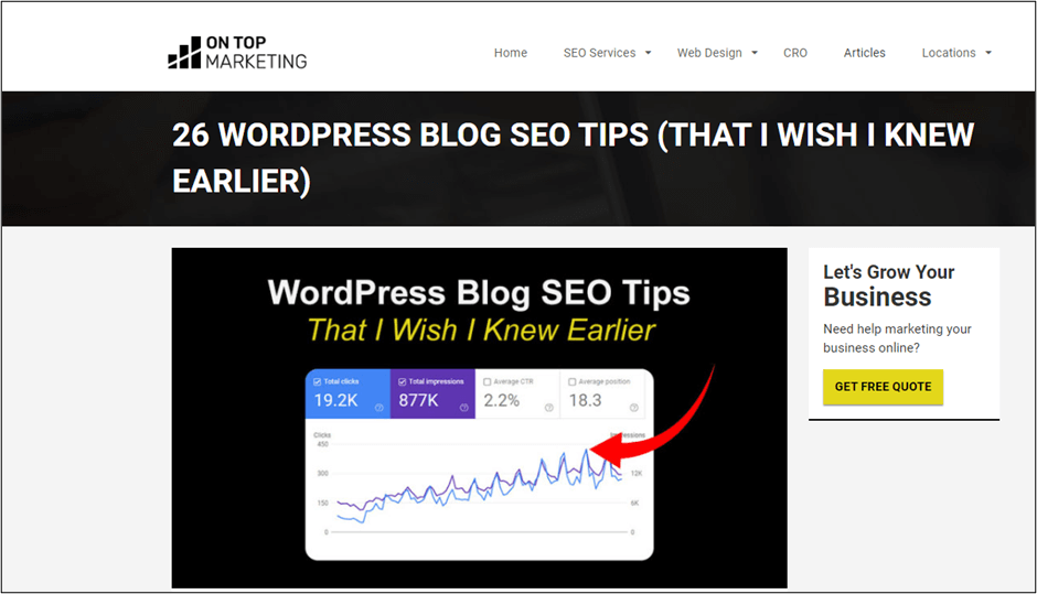 26 tips for WordPress Blog SEO Featured Image