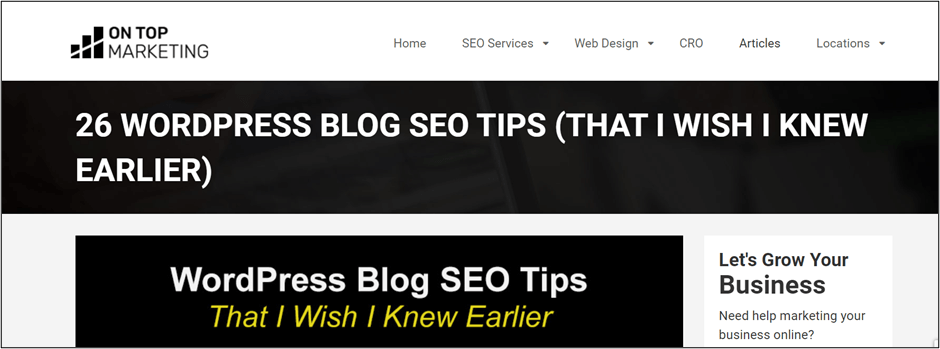 26 tips for WordPress Blog SEO Title