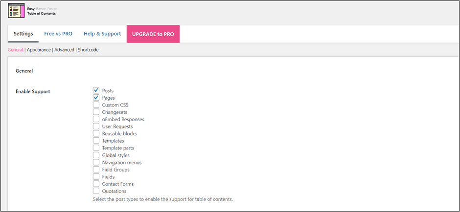 Plugin General Settings