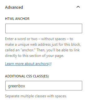 additional css classes in WordPress