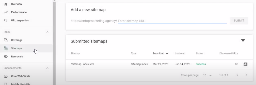 submit xml sitemap to Google Search Console