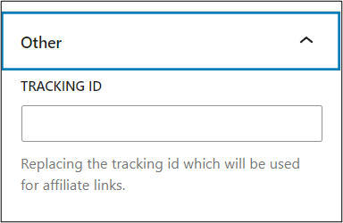 AAWP Bestseller List Other Settings Tracking ID