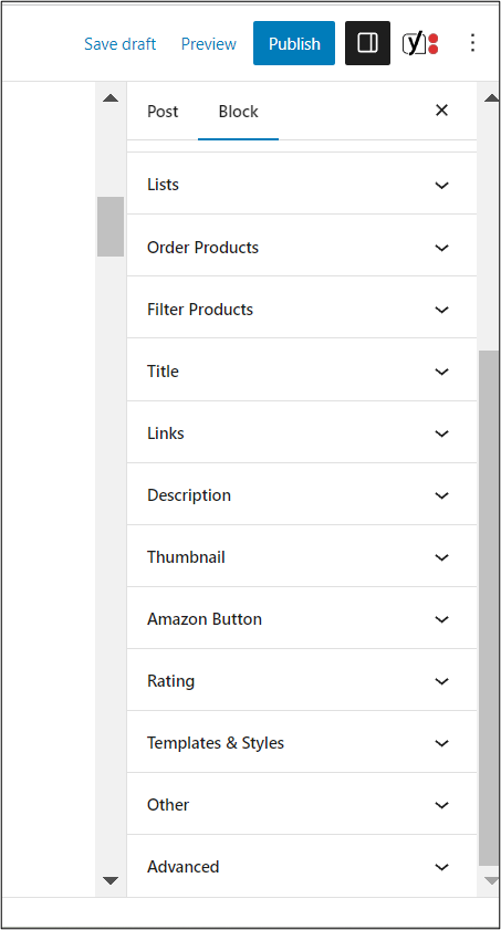 AAWP Bestseller Listing Settings