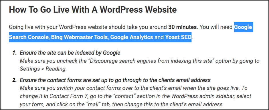 Copying the tools used in the How-To section in an article