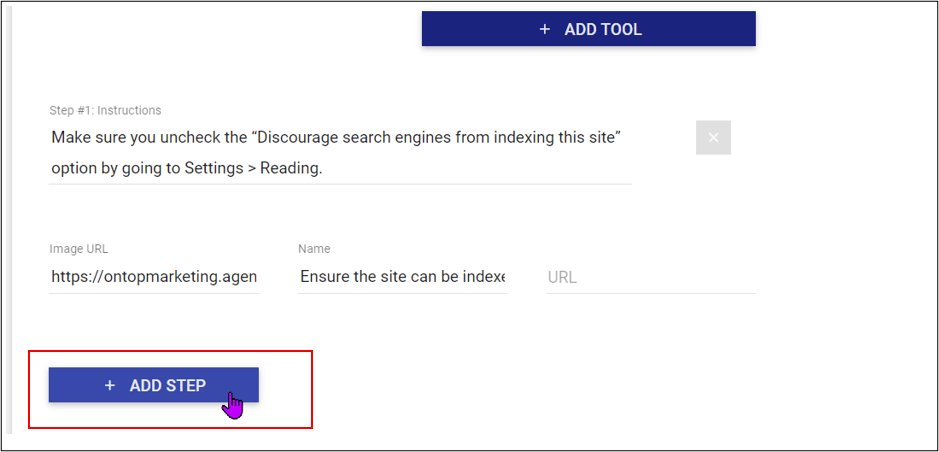 TechnicalSEO.com, Schema Markup Generator URL Section Add Step