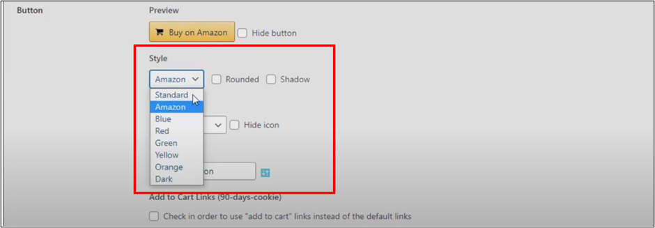 WordPress AAWP Output Settings Change Default Amazon Style