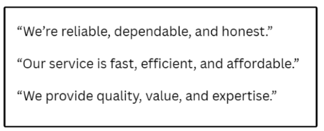 AI generated sentences