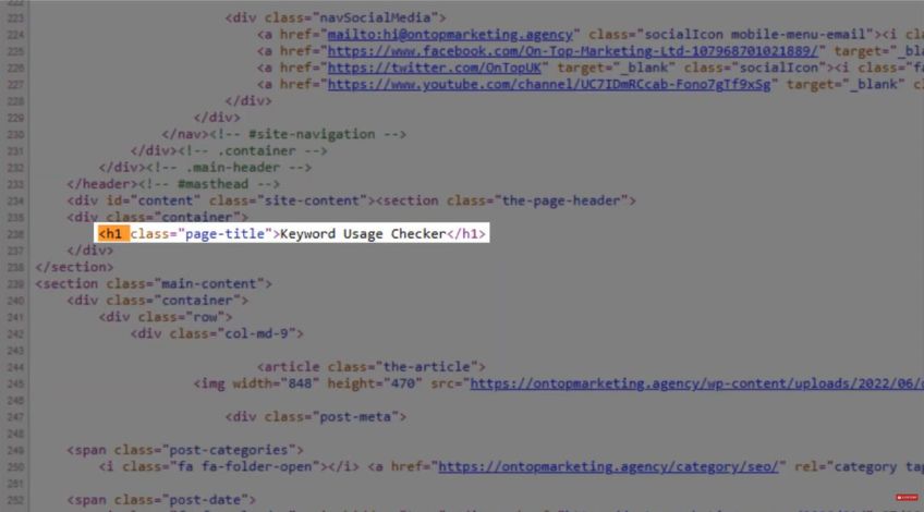 H1 Page Title example 2