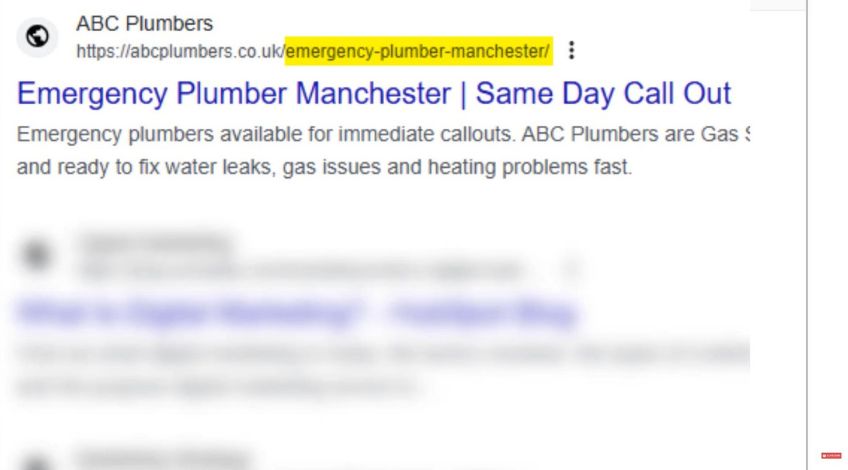 URL Structure example