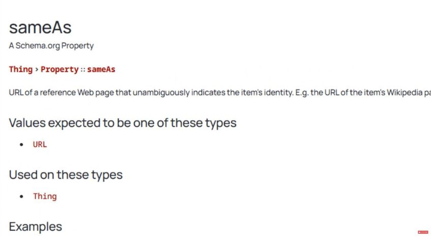 sameAs property